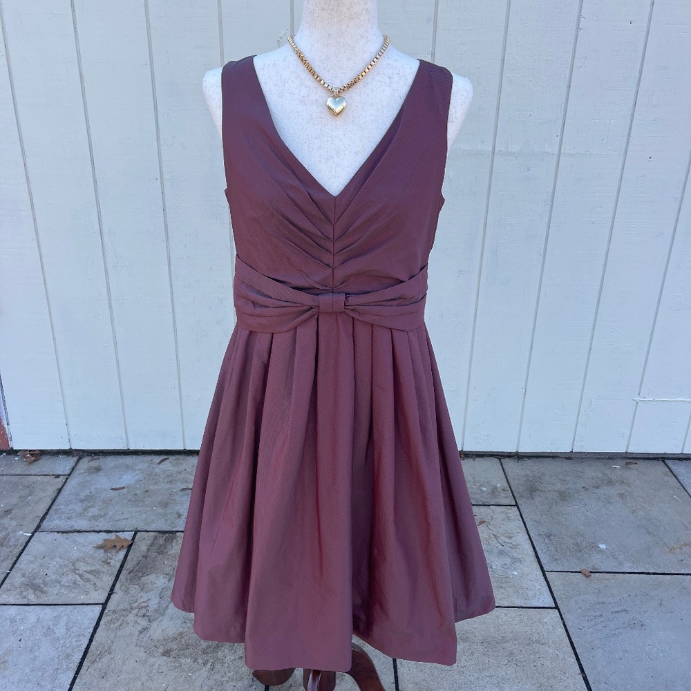 Banana Republic x Mad Men Fit and Flare Iridescent Burgundy Dress Size 6